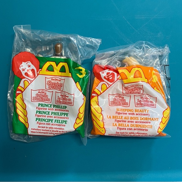 McDonald's Sleeping Beauty Prince Phillip and Princess Aurora Toys - Picture 1 of 5